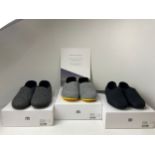 3x Pairs of Boxed Mahabis Slippers - Various Sizes
