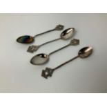 4x Hong Kong Silver Tea Spoons