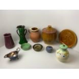 Various Studio Pottery Items - Brannam, Torquay, Devonmoor and Broadway etc