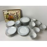 Vintage Clover Leaf Table Mats, Quantity of Cups Saucers and Plates