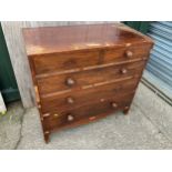 Victorian Mahogany Two over Three Chest of Drawers