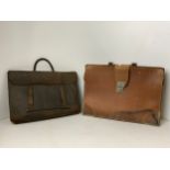 2x Vintage Leather Briefcases