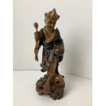 Carved Treen Figure - 30cm H