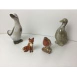 2x Ducks, Beswick Robin and Fox