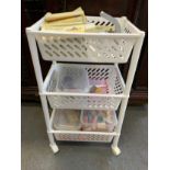 Storage Rack and Contents - Sewing Accessories