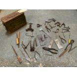Old Ammunition Box and Contents - Precision Machine Tools