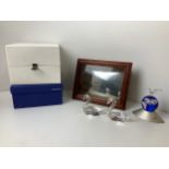 Swarovski Display Case and 2x Boxed Swarovski Crystals etc
