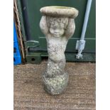 Concrete Garden Pedestal Cherub