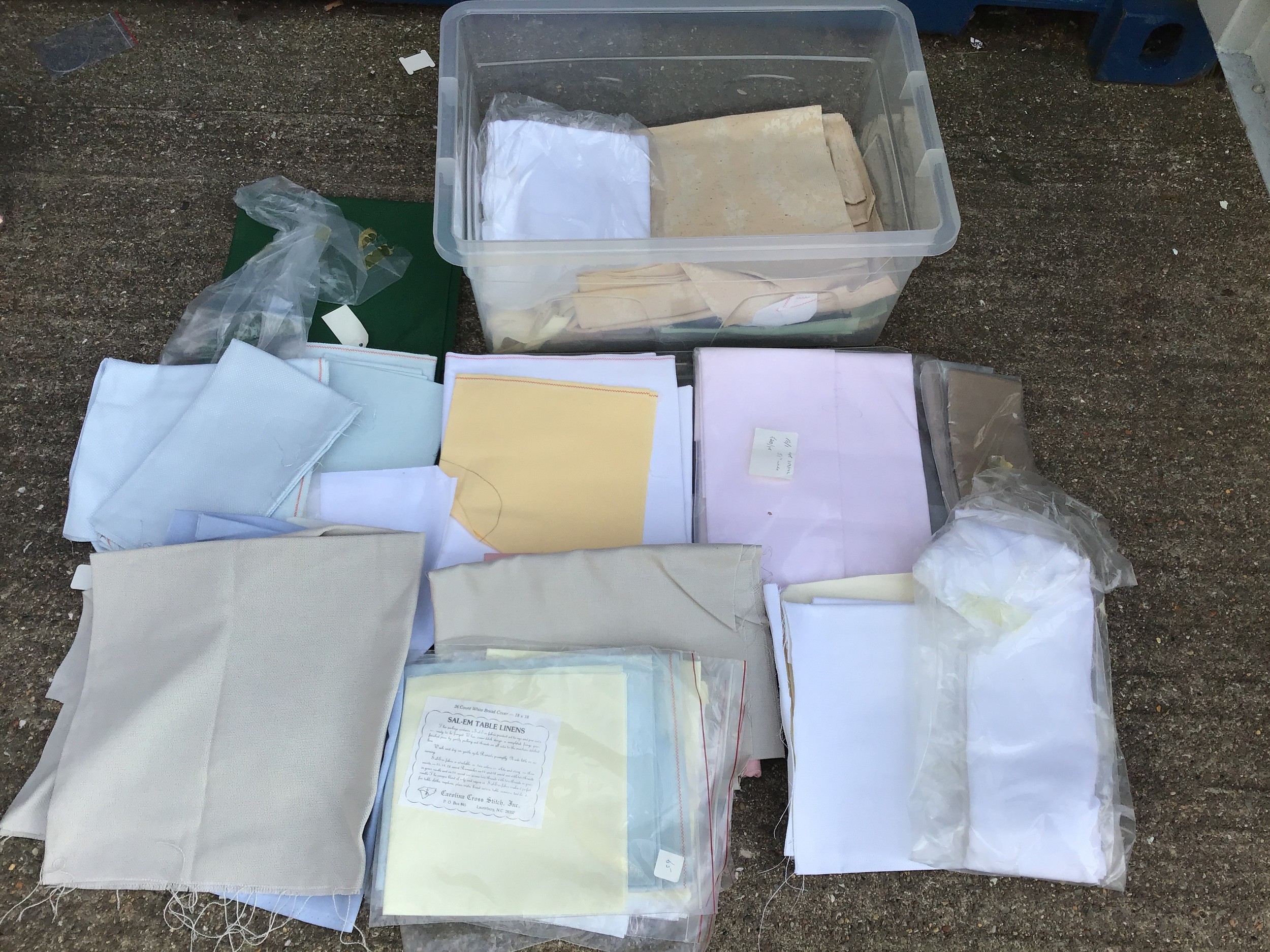 Large Quantity of Cross Stitch/Embroidery/Calico Fabric