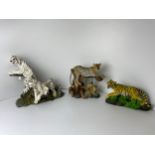 Animal Ornaments - White Tiger Family, Cheetah Family and Tiger