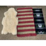 Sheepskin Rug and 2x Others