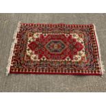 Patterned Rug - Red Ground - 150cm x 100cm