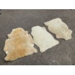 3x Sheepskin Rugs