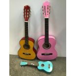3x Children's Acoustic Guitars