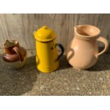 2x Jugs and Enamel Coffee Pot