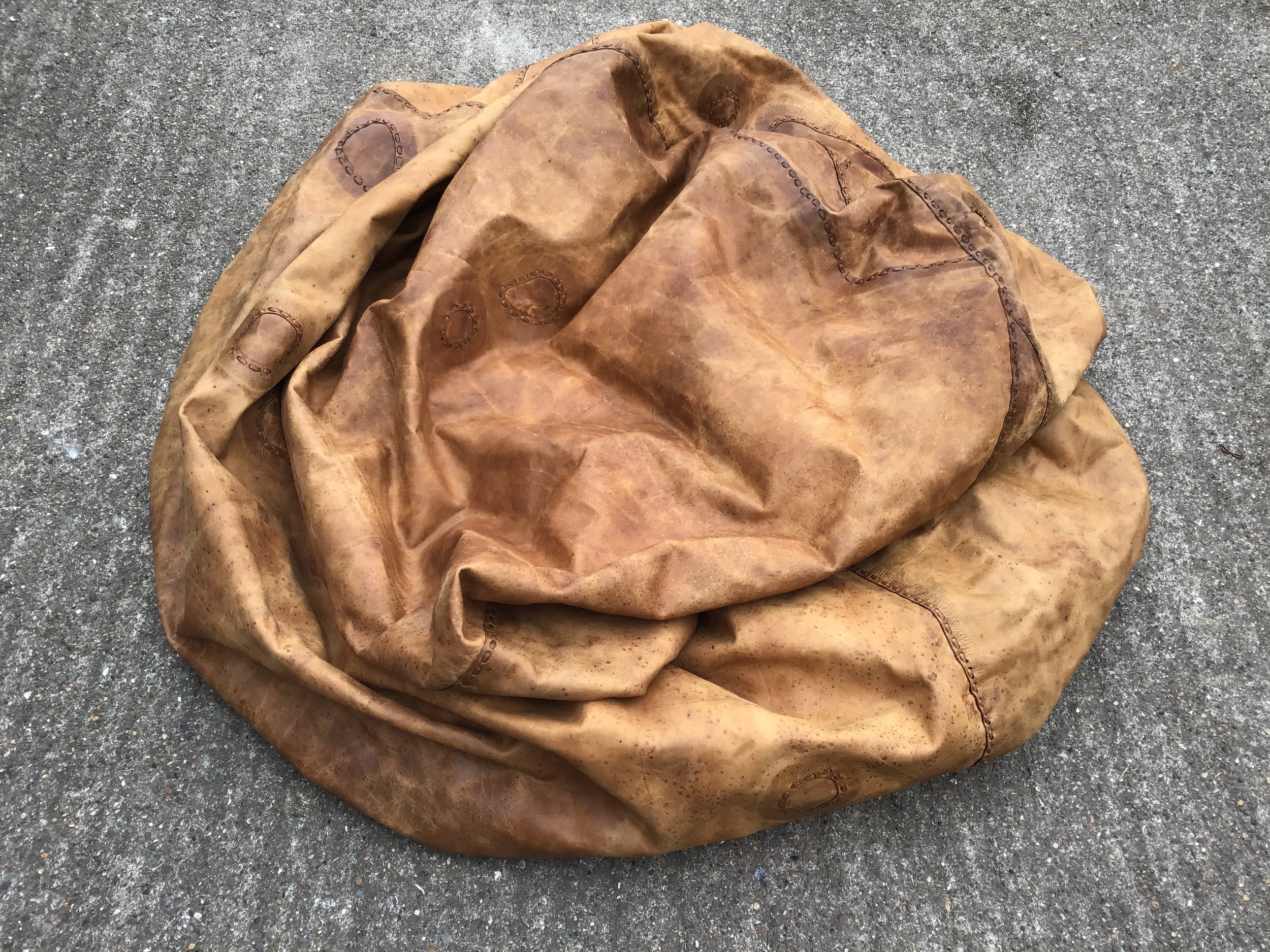 Large Leather Bean Bag