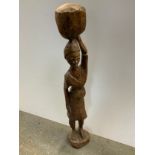 Carved Treen Figure - 80cm H