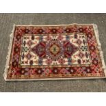 Patterned Rug - Cream Ground - 150cm x 100cm