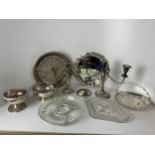 Platedware - Trays, Candlesticks etc and Glass Dishes