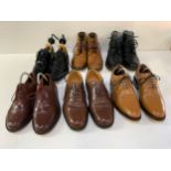 6x Pairs Gentleman's Shoes 8 1/2 and 9, Some with Stretchers