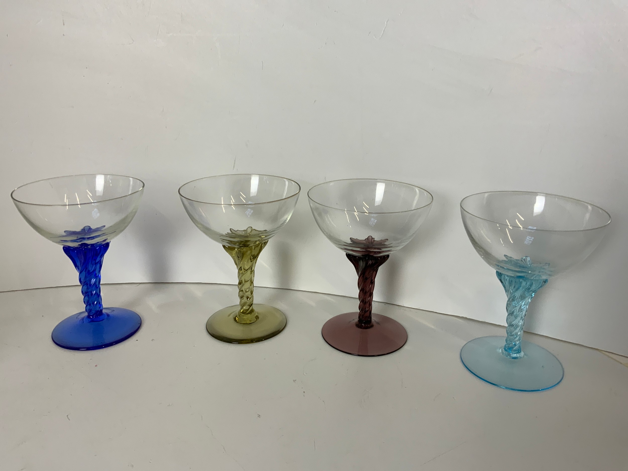 Edinburgh Crystal Decanter, Cut Glass Dishes Vases etc, 1950s Coloured Stem Wine Glasses - Image 3 of 3