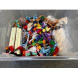 Plastic Box and Contents - Silks