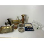 Platedware, Glasses and Vases etc
