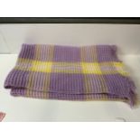 Large Vintage Welsh Wool Waffle Throw/Blanket - 186cm x 138cm