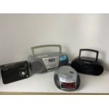 Pure Radio, Sony CD Player, Sony CD Radio Cassette Recorder and Crown CD Player
