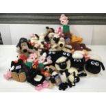 Wallace and Gromit Plush Figures, Purses and Slippers etc