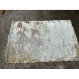 Beige/Gold Shaggy Rug - 164cm x 110cm