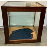 Mahogany and Glass Lockable Display Case - 61cm x 44cm