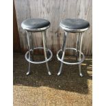 Pair of Cast Alloy Stools