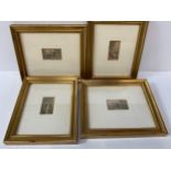 4x Miniature George Baxter Prints