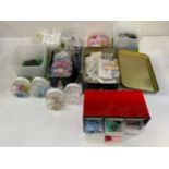 Plastic Box and Contents - Buttons