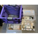 Trolley and Contents - Beads, Wire etc