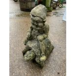 Garden Ornament - Dwarf Sitting on a Tortoise