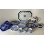 Quantity of Blue and White China to Include Burleigh, Wedgewood etc