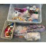 Large Quantity of Threads/Silks/Yarns in Plastic Box