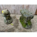 2x Concrete Garden Ornaments - One Damaged