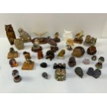 Collection of Owl and Hedgehog Ornaments