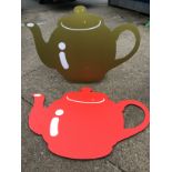 2x Large Teapot Displays - W150cm x H103cm