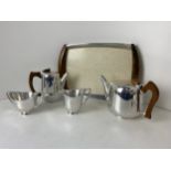 Picquot Tea Set with Tray