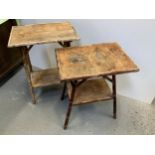 2x Bamboo Tables