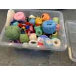 Plastic Box of Threads/Yarns