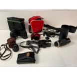 Collection of Cameras, Lens and Binoculars