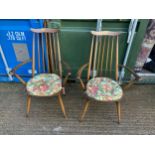 Pair of Ercol High Back Chairs