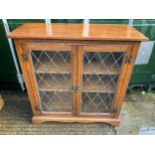 Oak Glazed Cabinet - 90cm x 92cm
