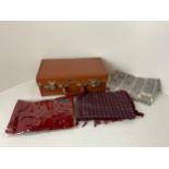 Small Suitcase and Contents - Gentleman's Scarves