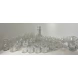 Large Quantity of Glassware - Glasses, Some Cut Glass, Decanter and Jugs etc